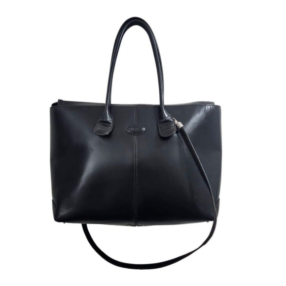 TOD'S Iconic Lady Di bag D-Bag tote shoulder dark brown leather classy - Picture 2 of 16